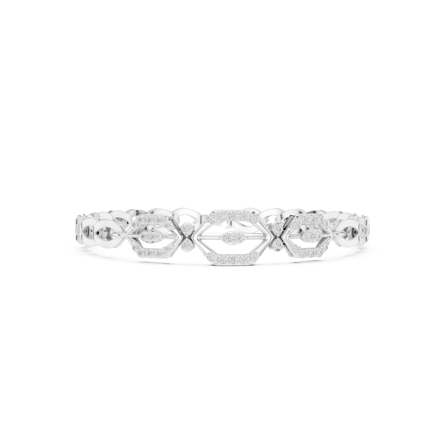 Marquise Tennis Lab Grown Diamond Bracelet