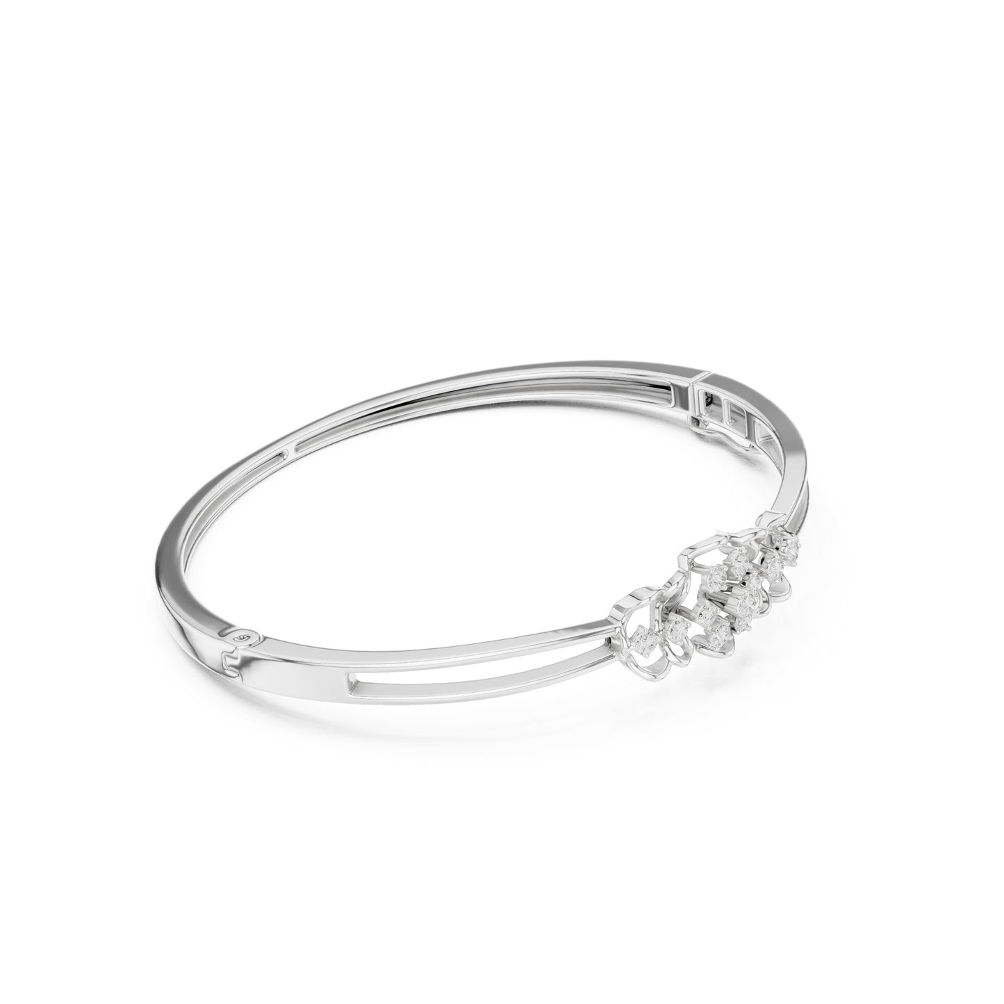 Pear Bangle Lab Grown Diamond Bracelet