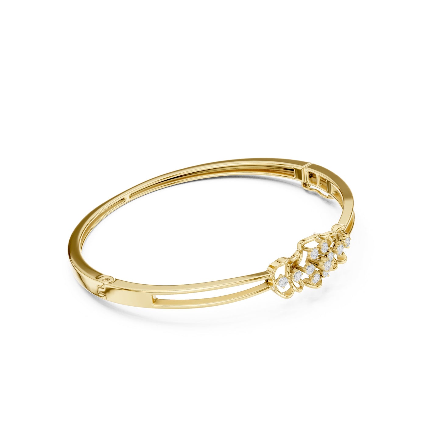 Pear Bangle Lab Grown Diamond Bracelet