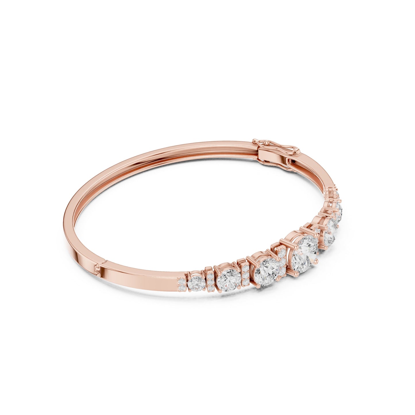 Round Bangle Lab Grown Diamond Bracelet