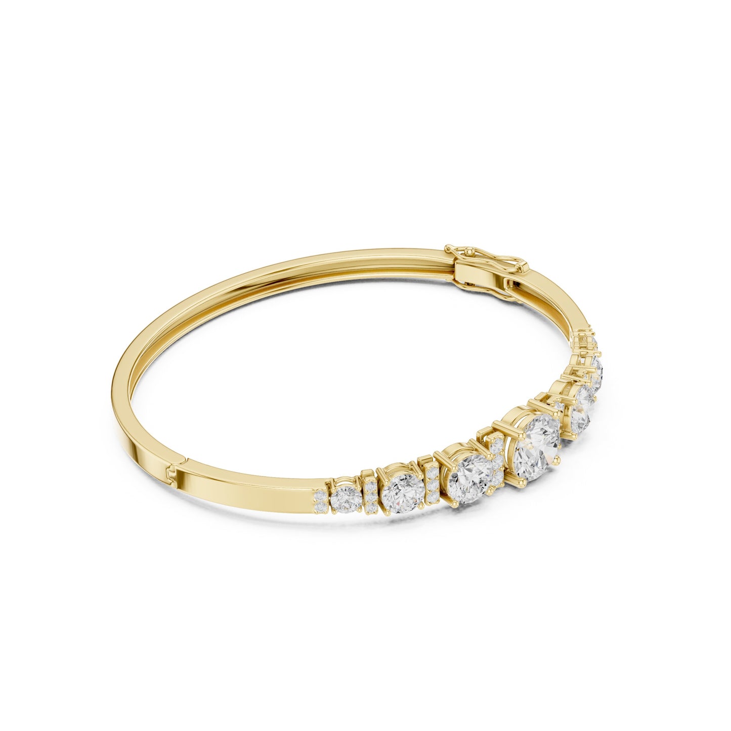 Round Bangle Lab Grown Diamond Bracelet