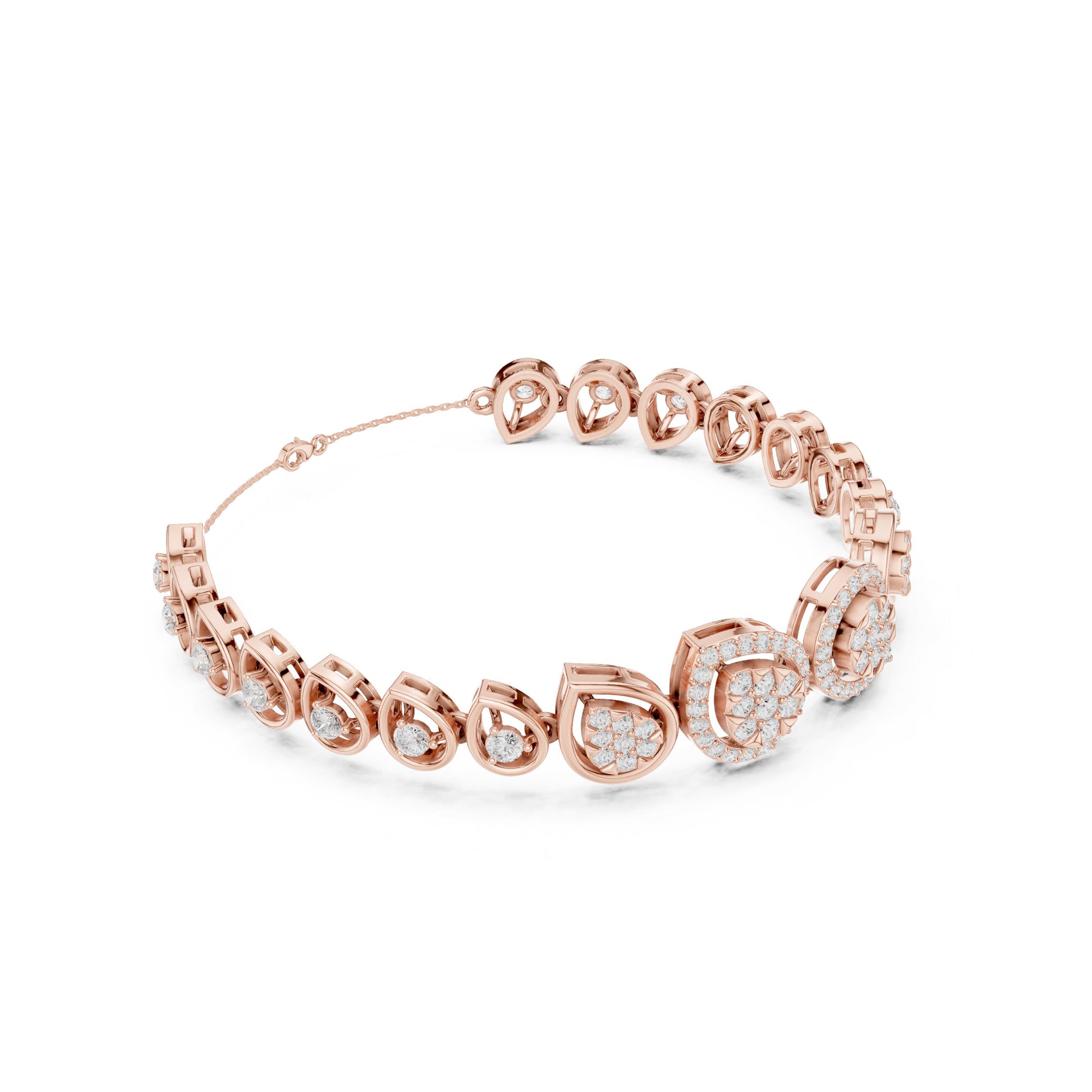 Pear Tennis Lab Grown Diamond Bracelet