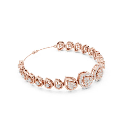 Pear Tennis Lab Grown Diamond Bracelet
