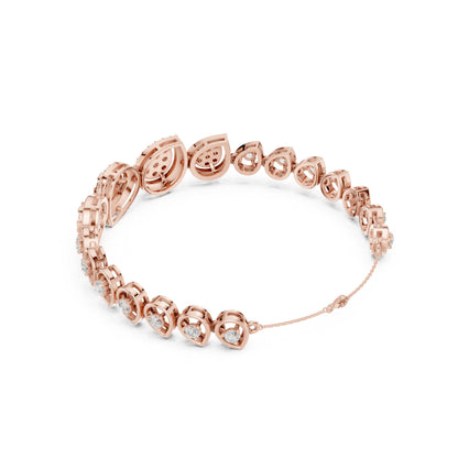 Pear Tennis Lab Grown Diamond Bracelet
