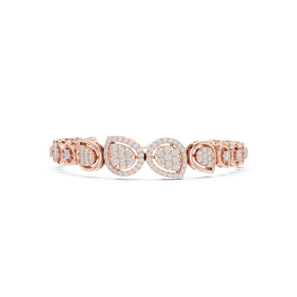 Pear Tennis Lab Grown Diamond Bracelet