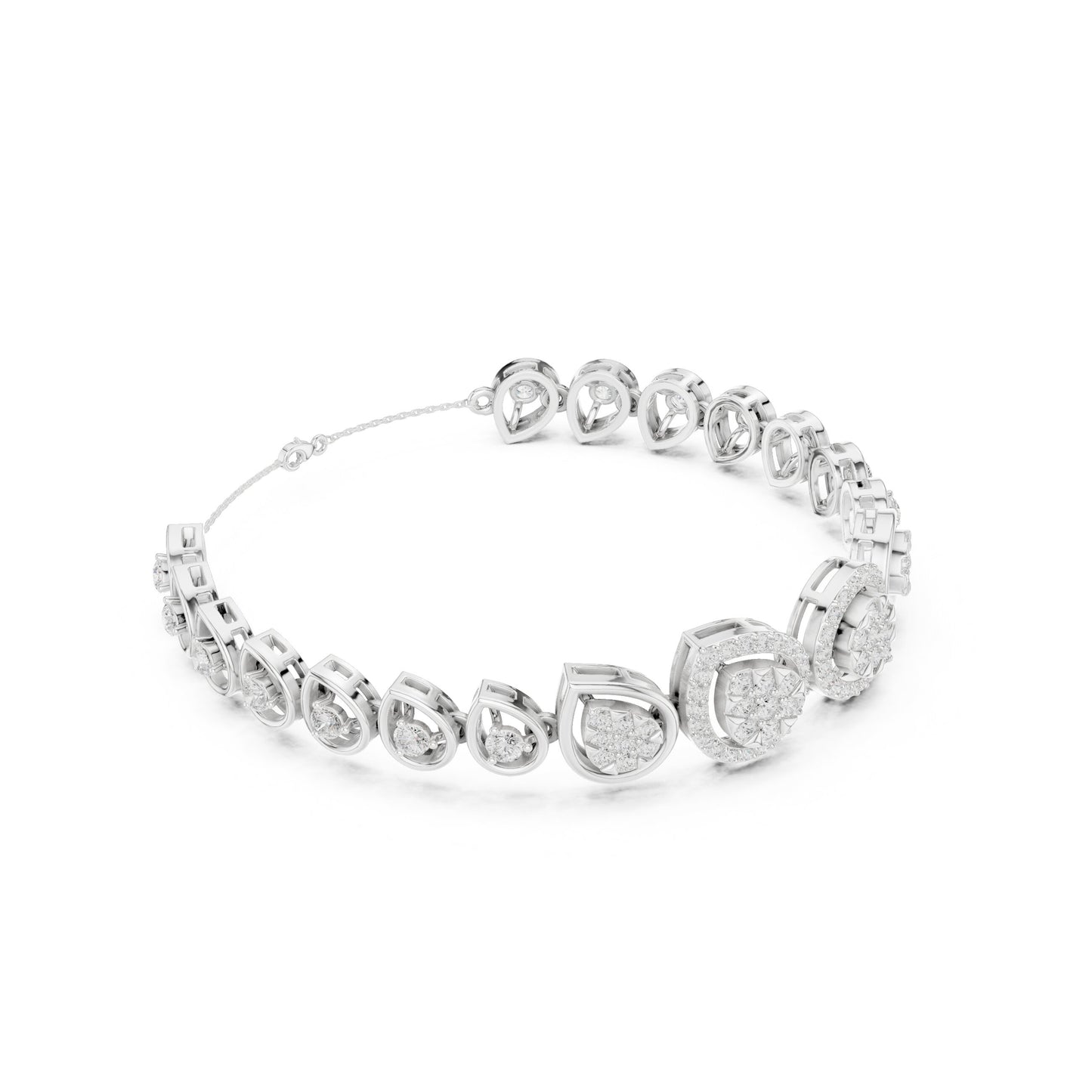 Pear Tennis Lab Grown Diamond Bracelet