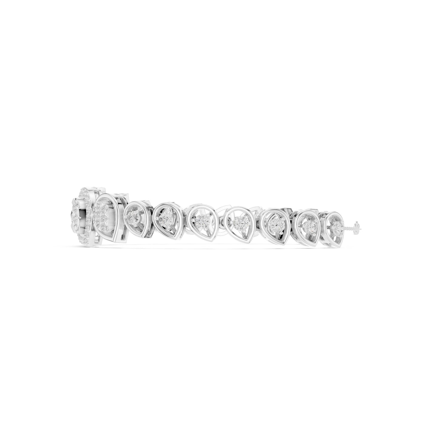 Pear Tennis Lab Grown Diamond Bracelet