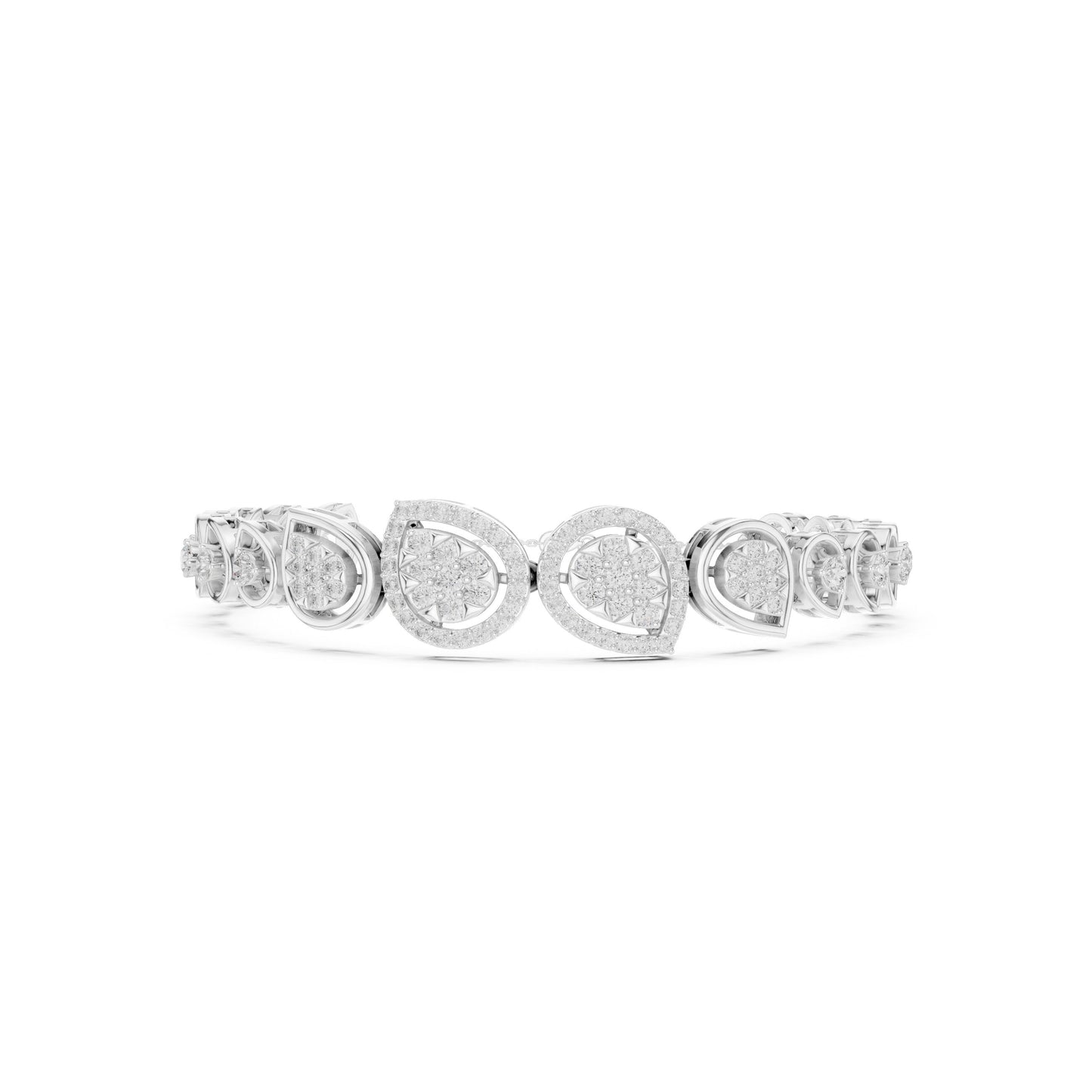 Pear Tennis Lab Grown Diamond Bracelet