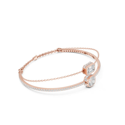 Mixed Shape Lab Grown Diamond Bangle Bracelet