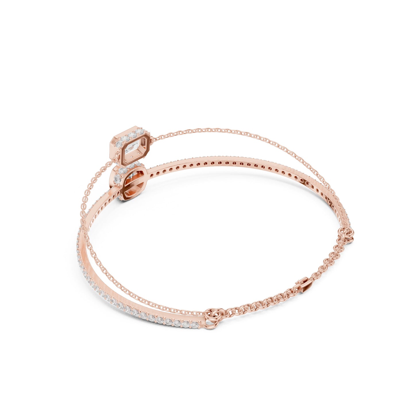 Mixed Shape Lab Grown Diamond Bangle Bracelet