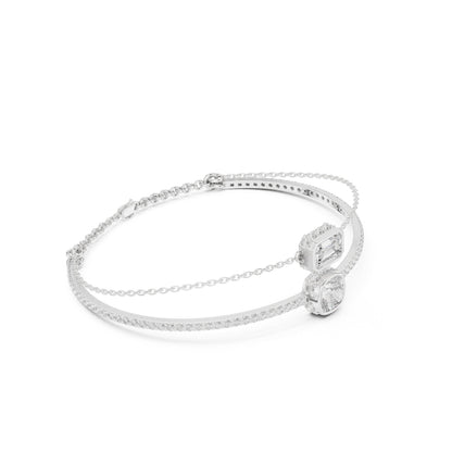 Mixed Shape Lab Grown Diamond Bangle Bracelet