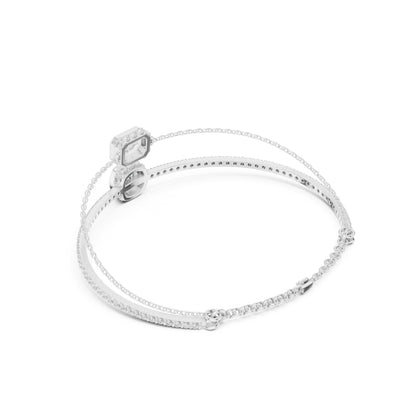 Mixed Shape Lab Grown Diamond Bangle Bracelet