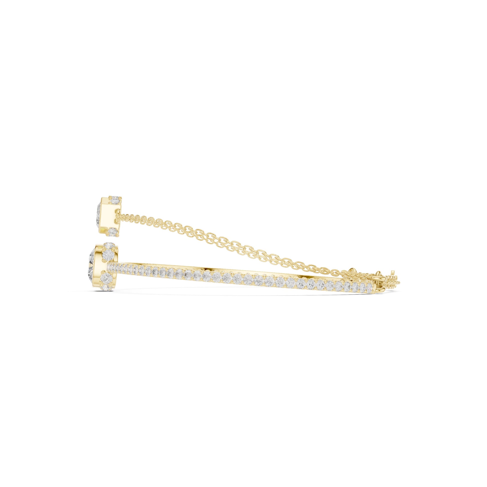 Mixed Shape Lab Grown Diamond Bangle Bracelet