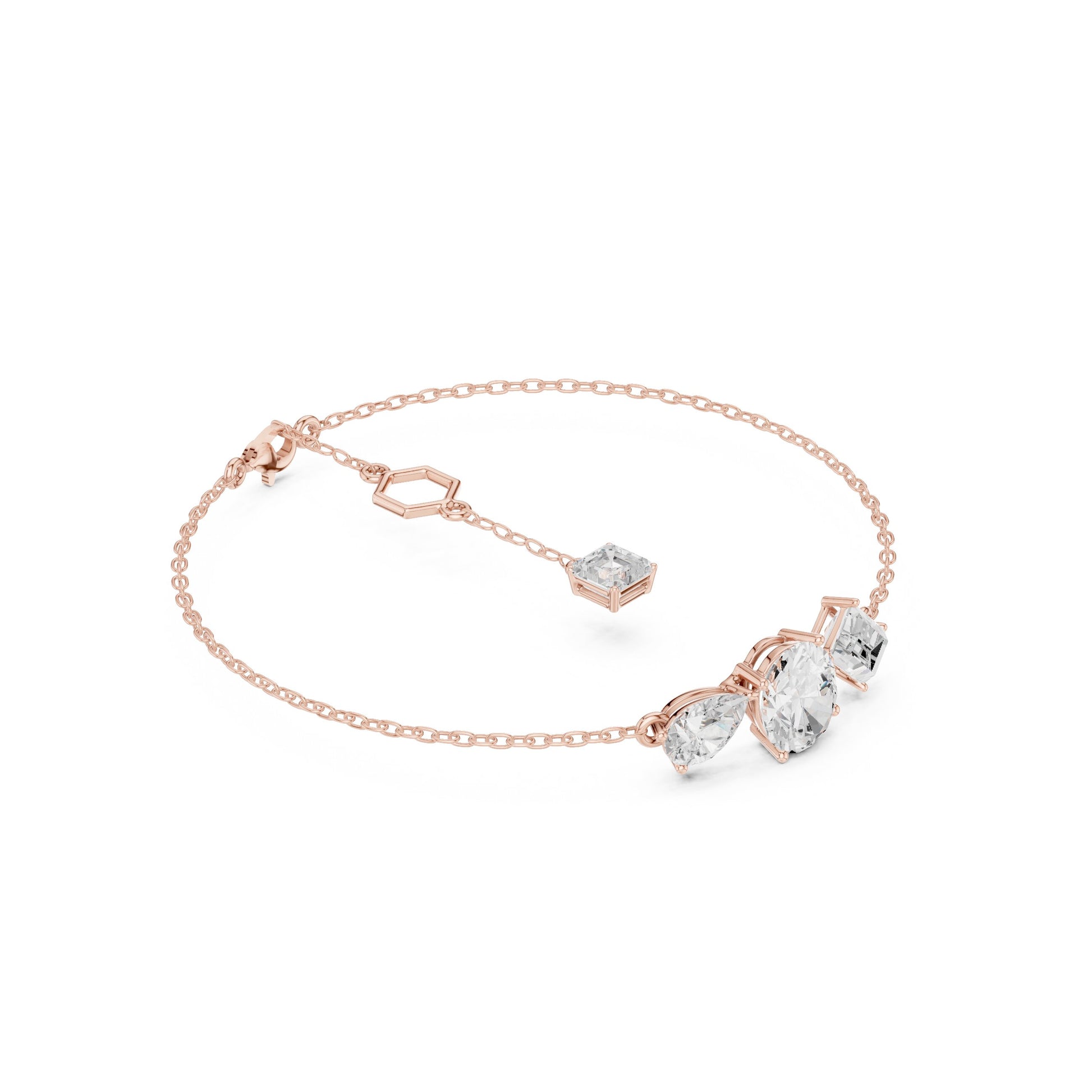 Pear Chain Lab Grown Diamond Bracelet