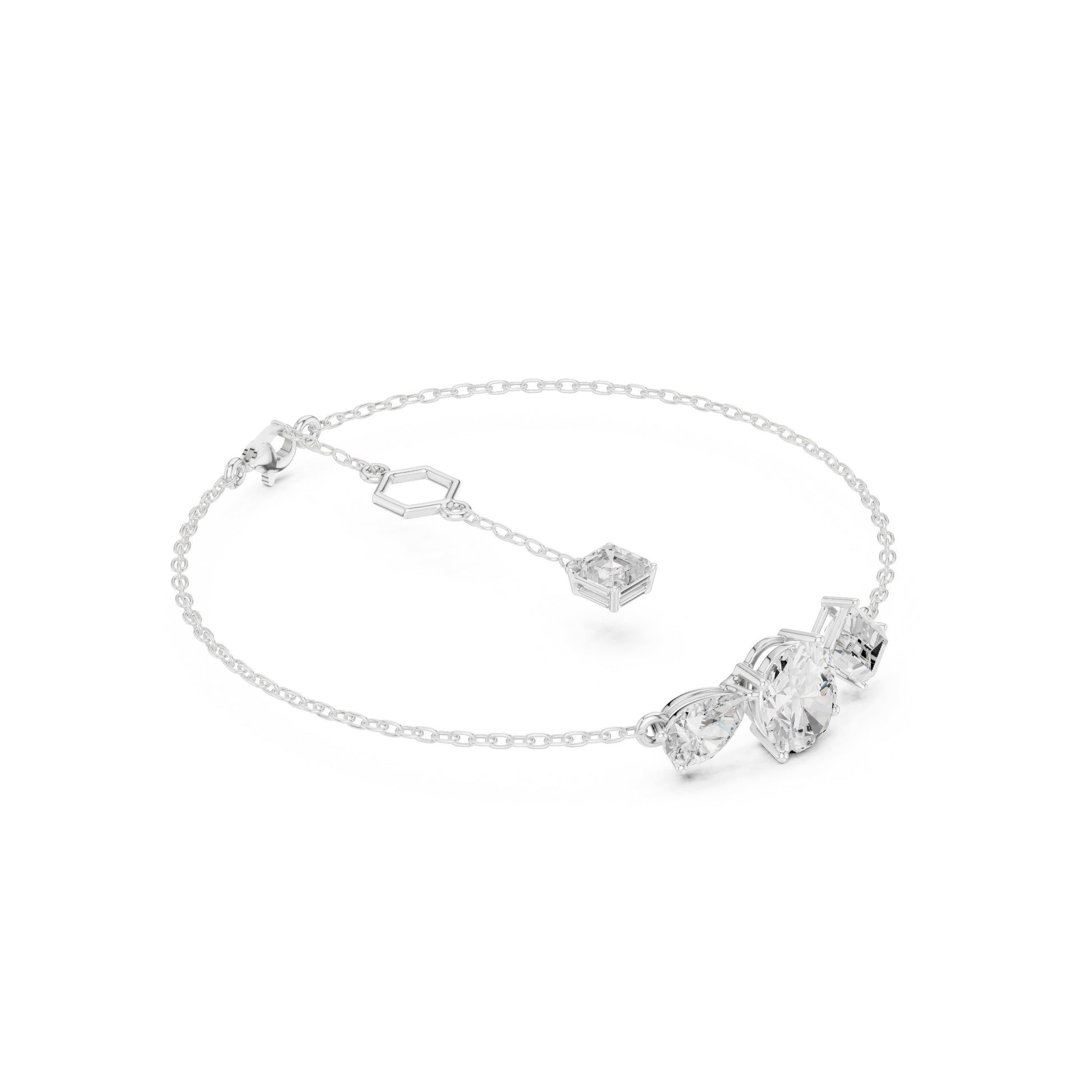Pear Chain Lab Grown Diamond Bracelet