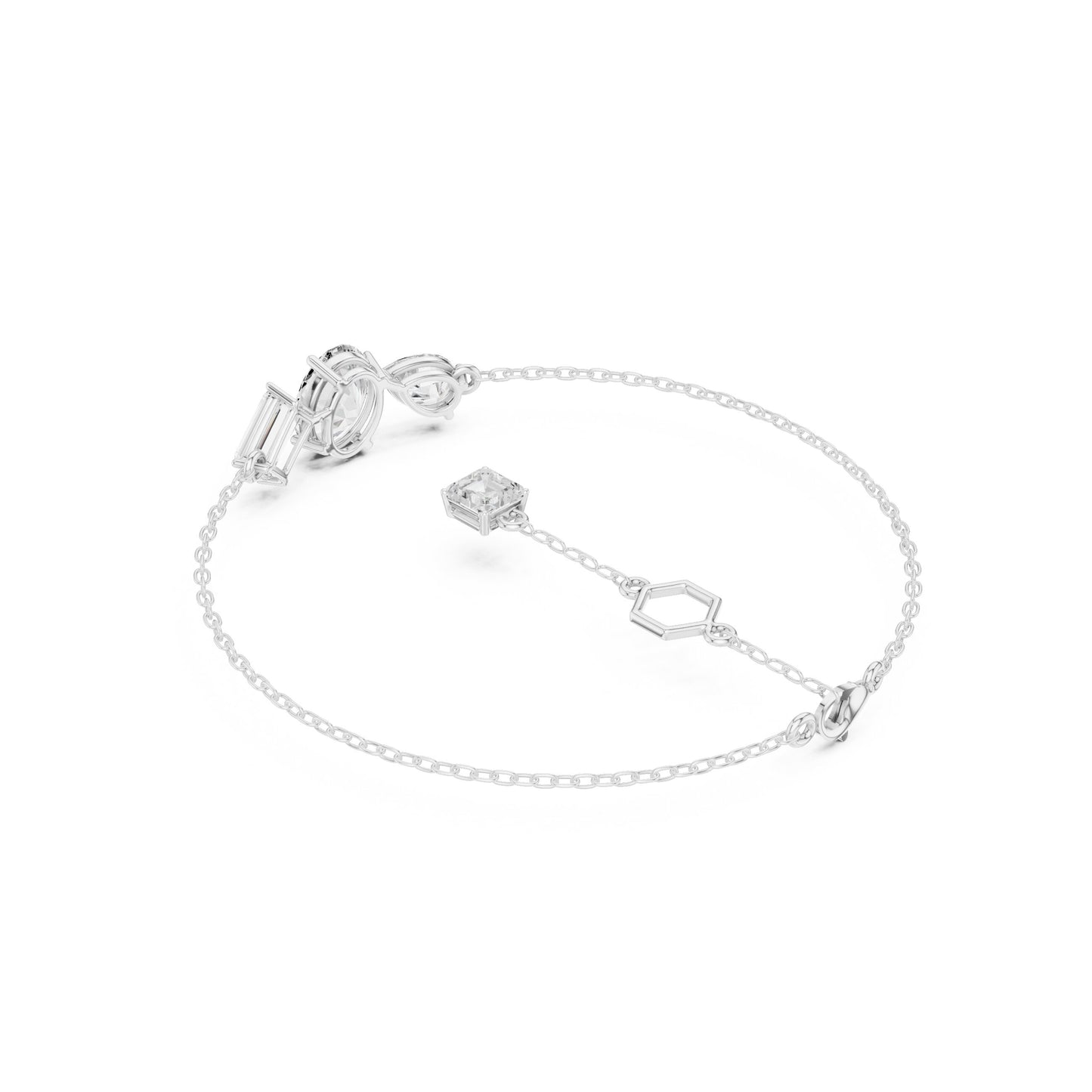 Pear Chain Lab Grown Diamond Bracelet