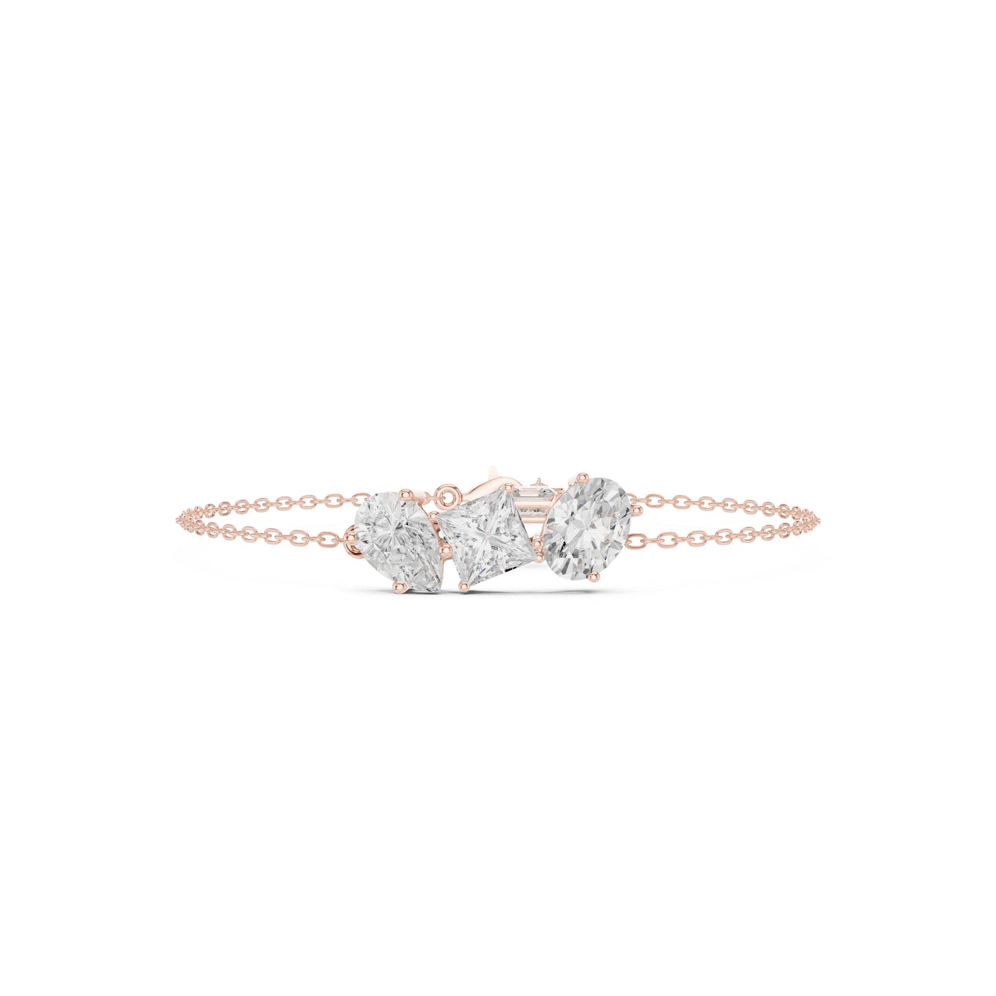 Emerald Chain Lab Grown Diamond Bracelet