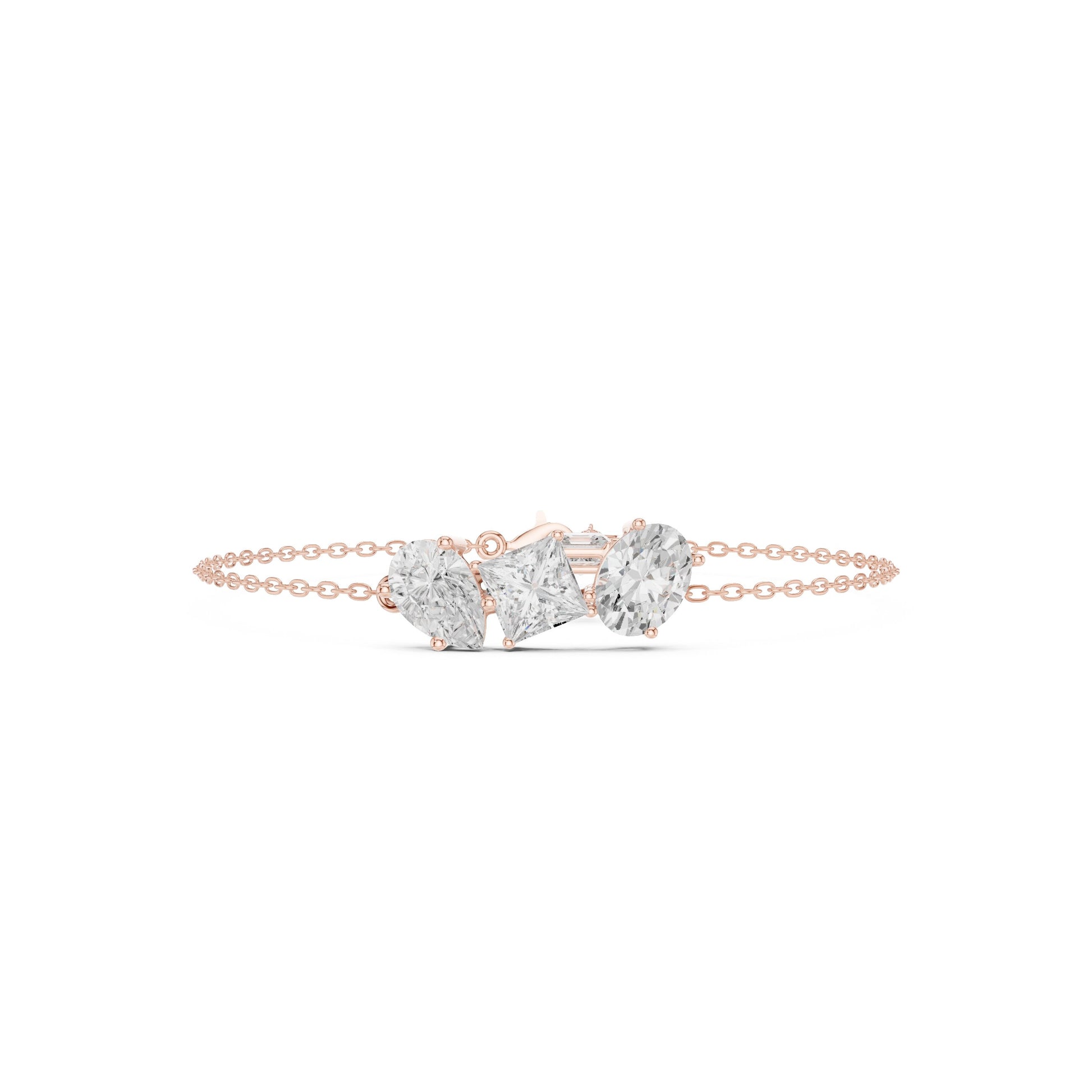 Emerald Chain Lab Grown Diamond Bracelet