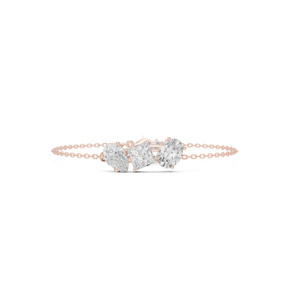 Emerald Chain Lab Grown Diamond Bracelet