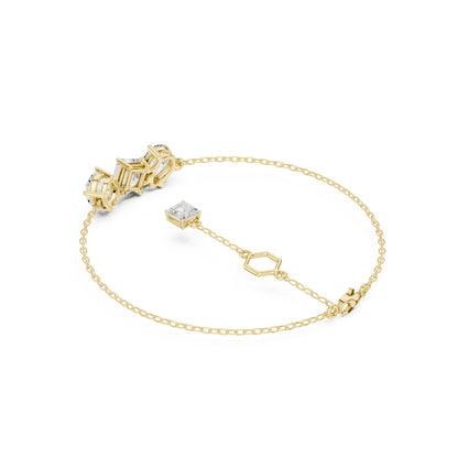 Emerald Chain Lab Grown Diamond Bracelet