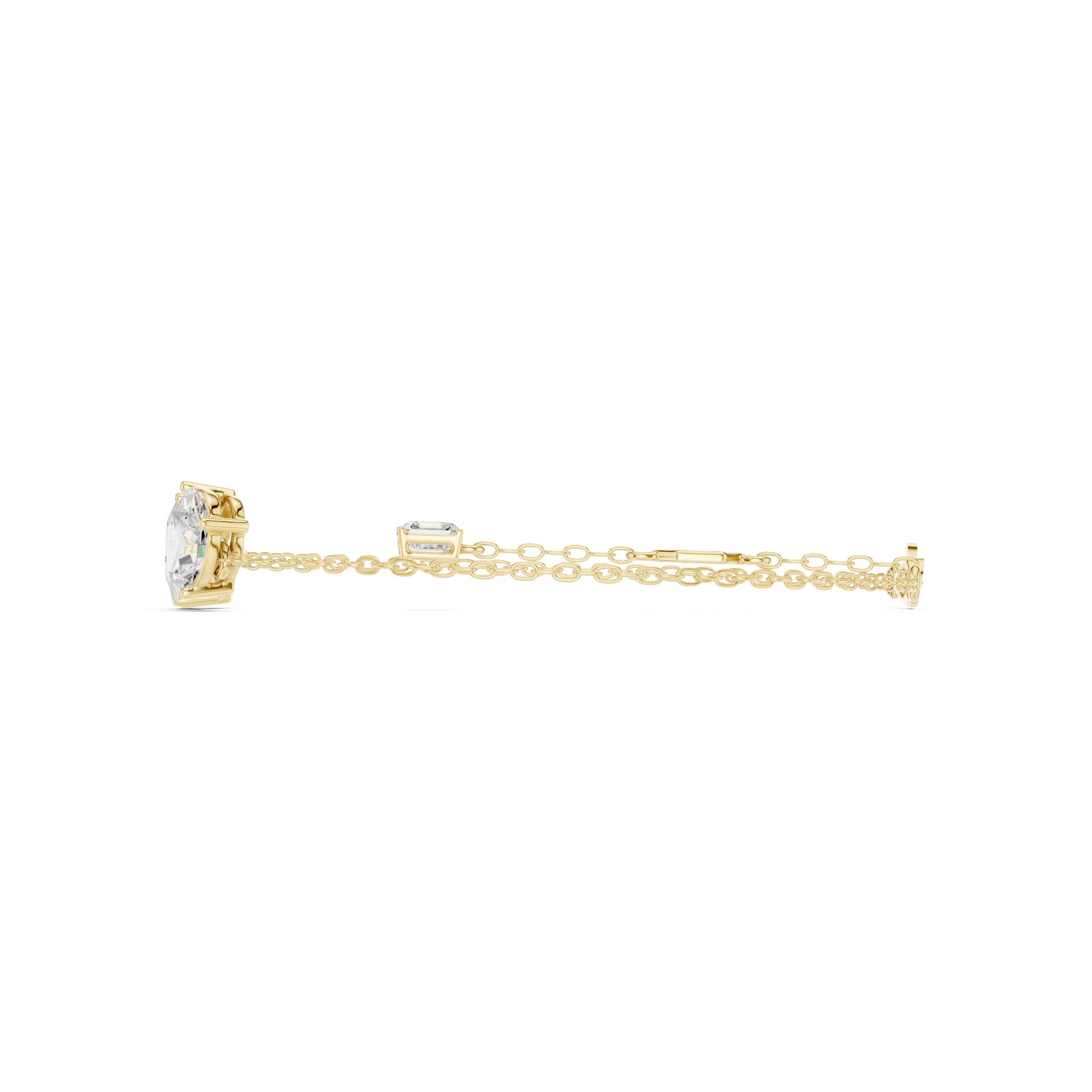 Emerald Chain Lab Grown Diamond Bracelet