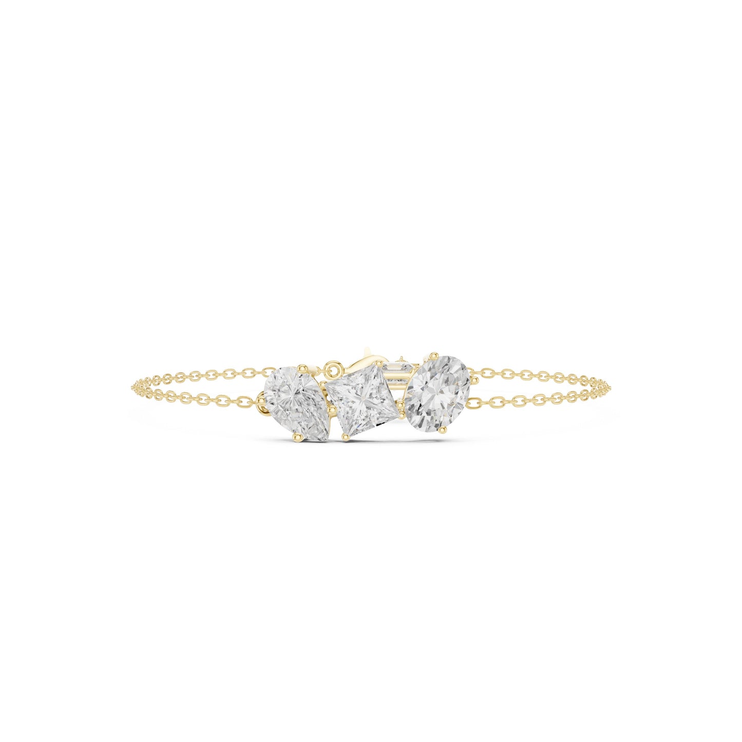 Emerald Chain Lab Grown Diamond Bracelet
