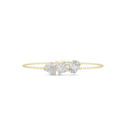 Emerald Chain Lab Grown Diamond Bracelet