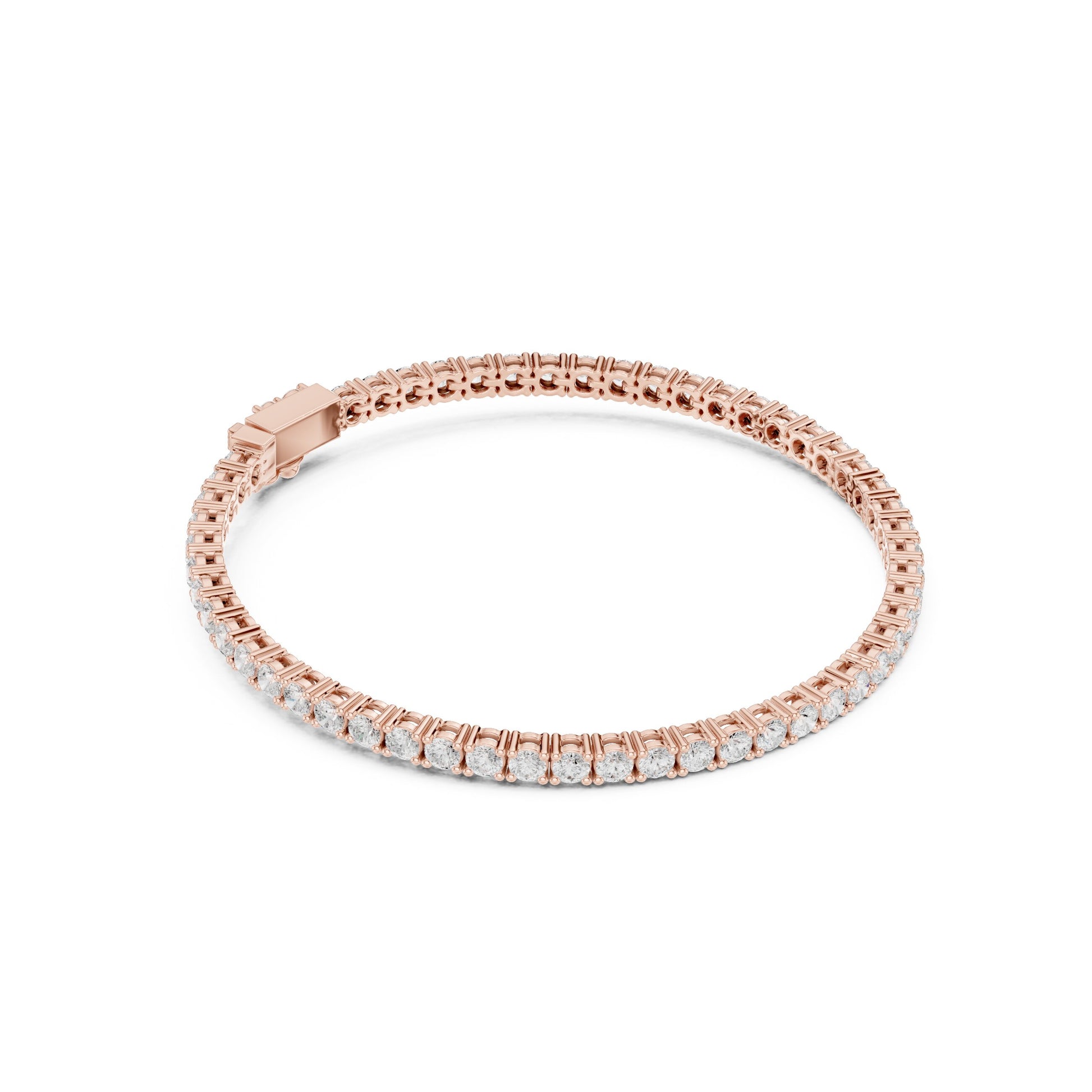 Round Tennis Lab Grown Diamond Bracelet