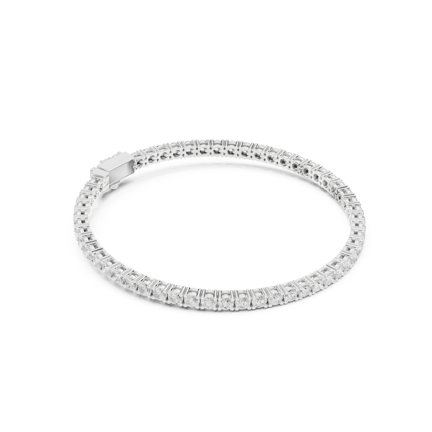 Round Tennis Lab Grown Diamond Bracelet