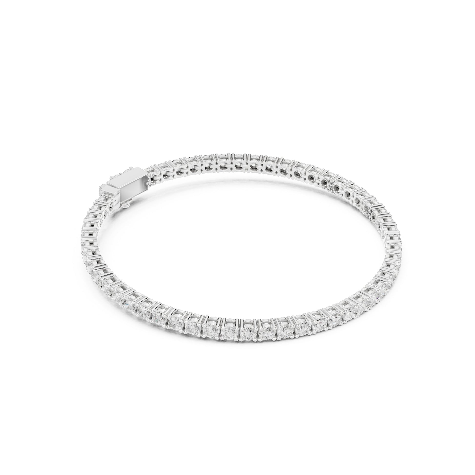 Round Tennis Lab Grown Diamond Bracelet