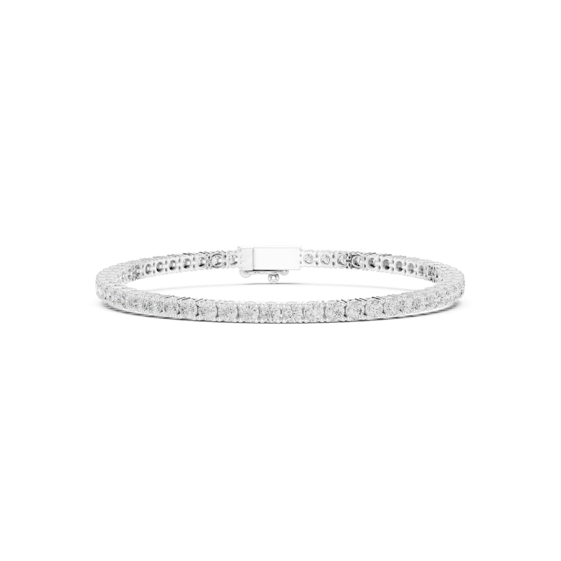 Round Tennis Lab Grown Diamond Bracelet