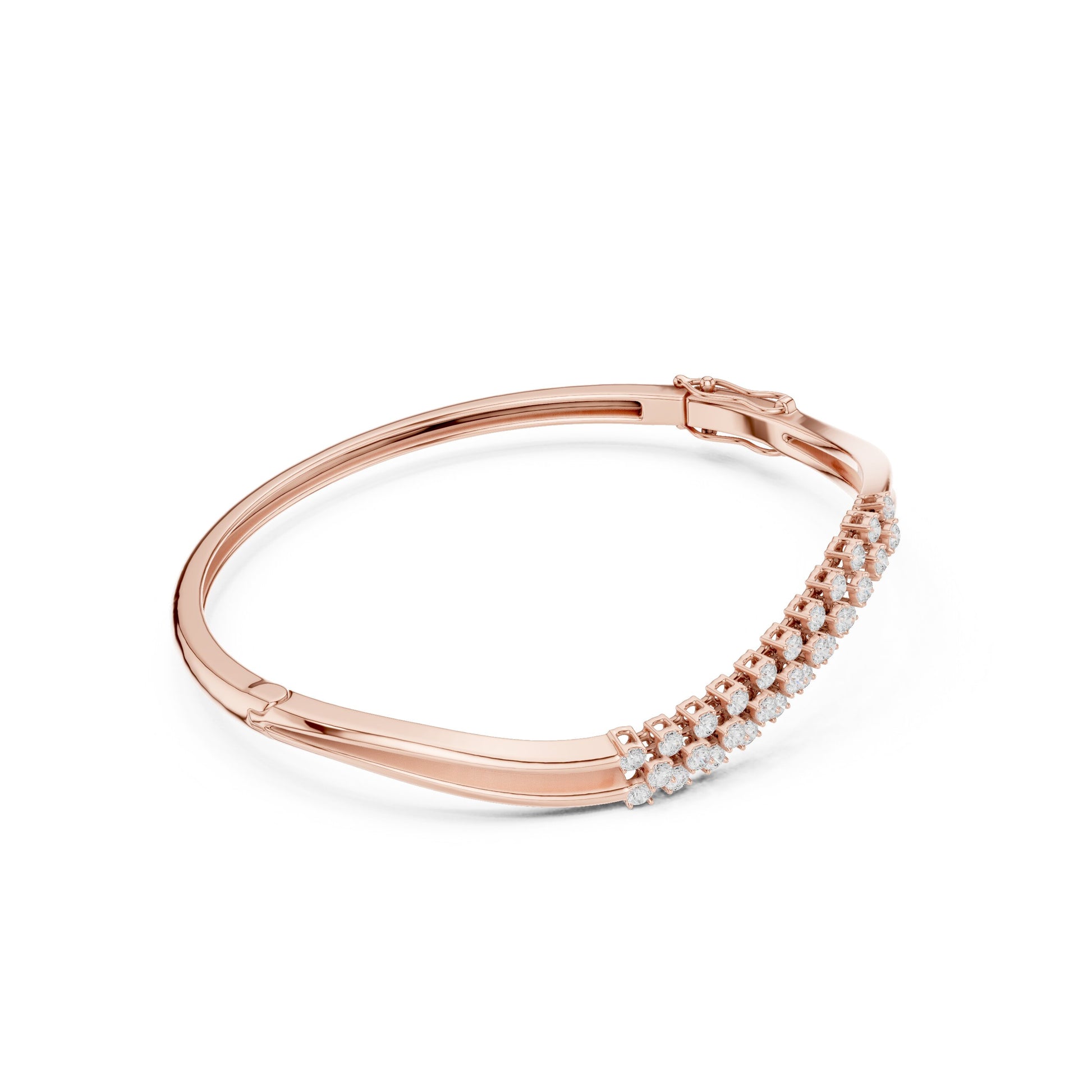 Round Bangle Lab Grown Diamond Bracelet