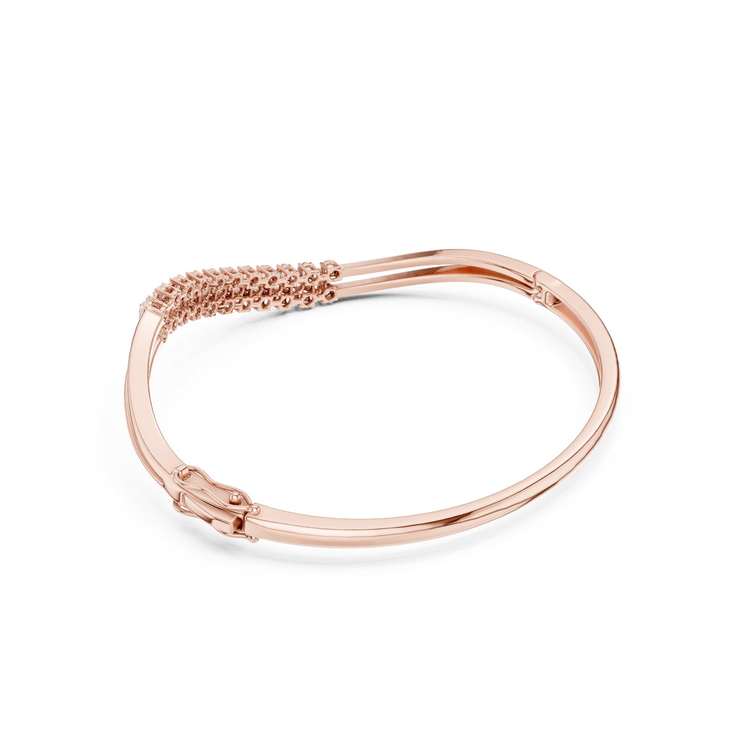 Round Bangle Lab Grown Diamond Bracelet