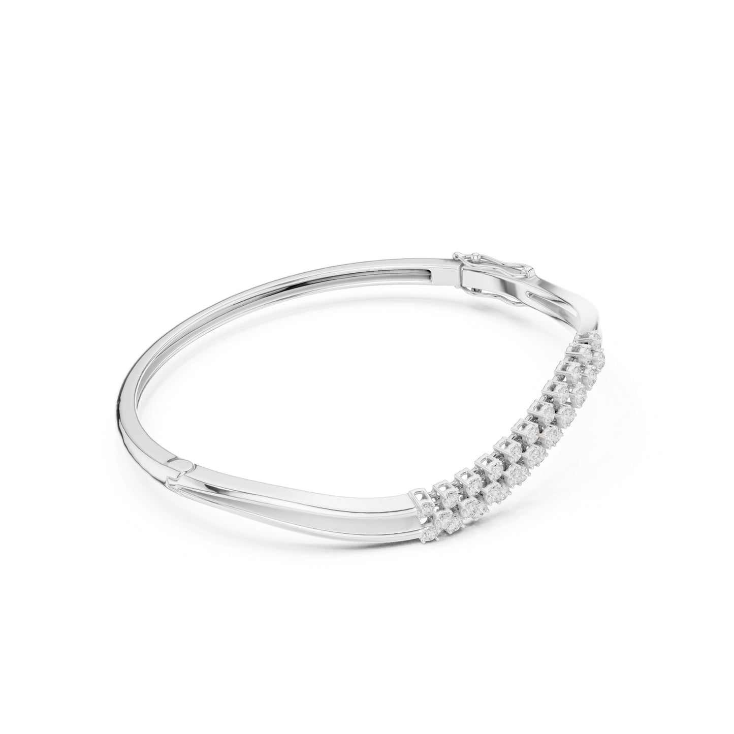 Round Bangle Lab Grown Diamond Bracelet