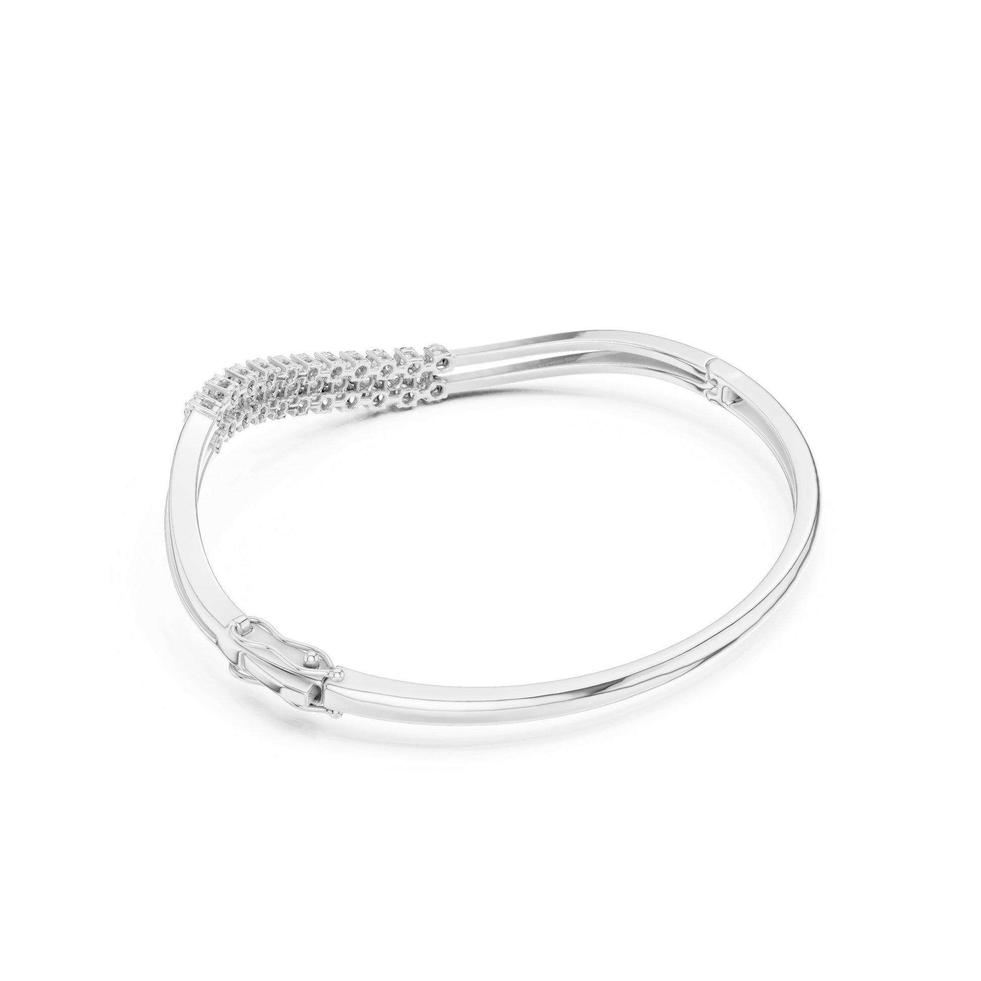 Round Bangle Lab Grown Diamond Bracelet