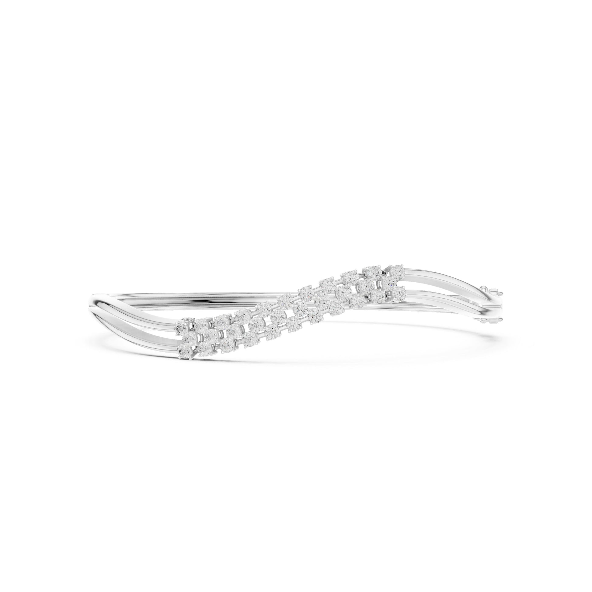 Round Bangle Lab Grown Diamond Bracelet