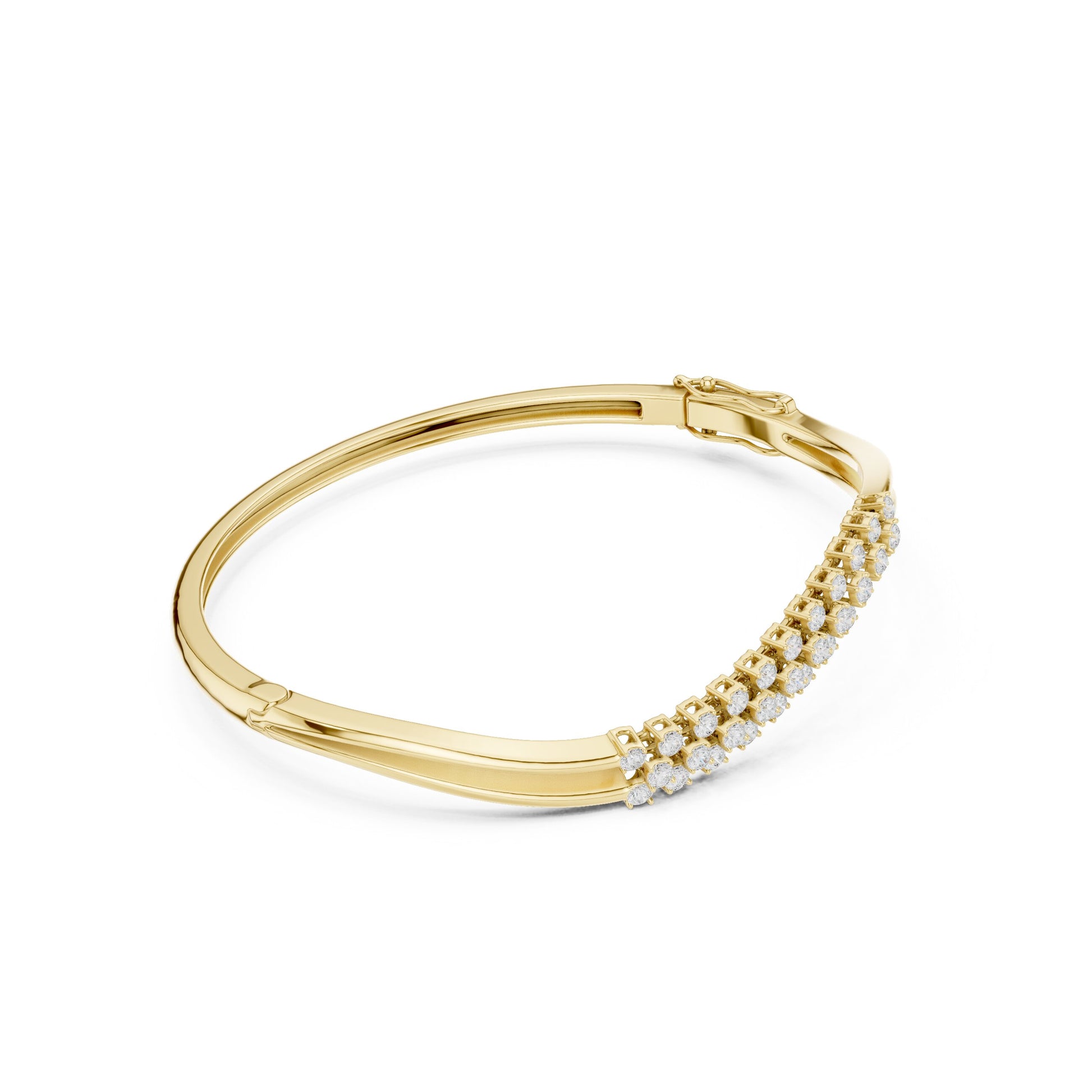 Round Bangle Lab Grown Diamond Bracelet