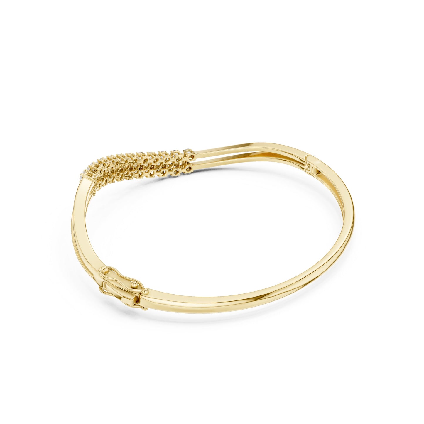 Round Bangle Lab Grown Diamond Bracelet