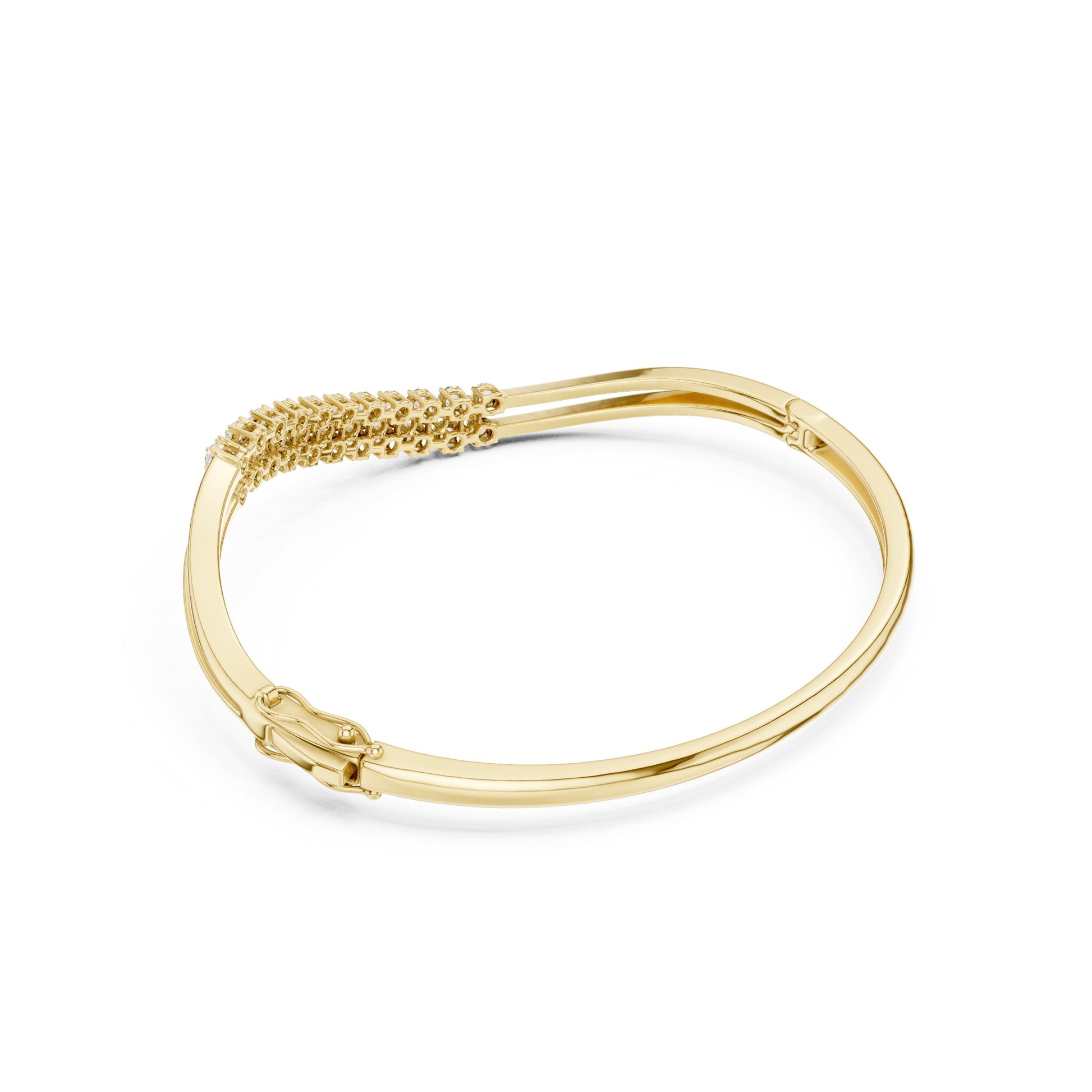 Round Bangle Lab Grown Diamond Bracelet
