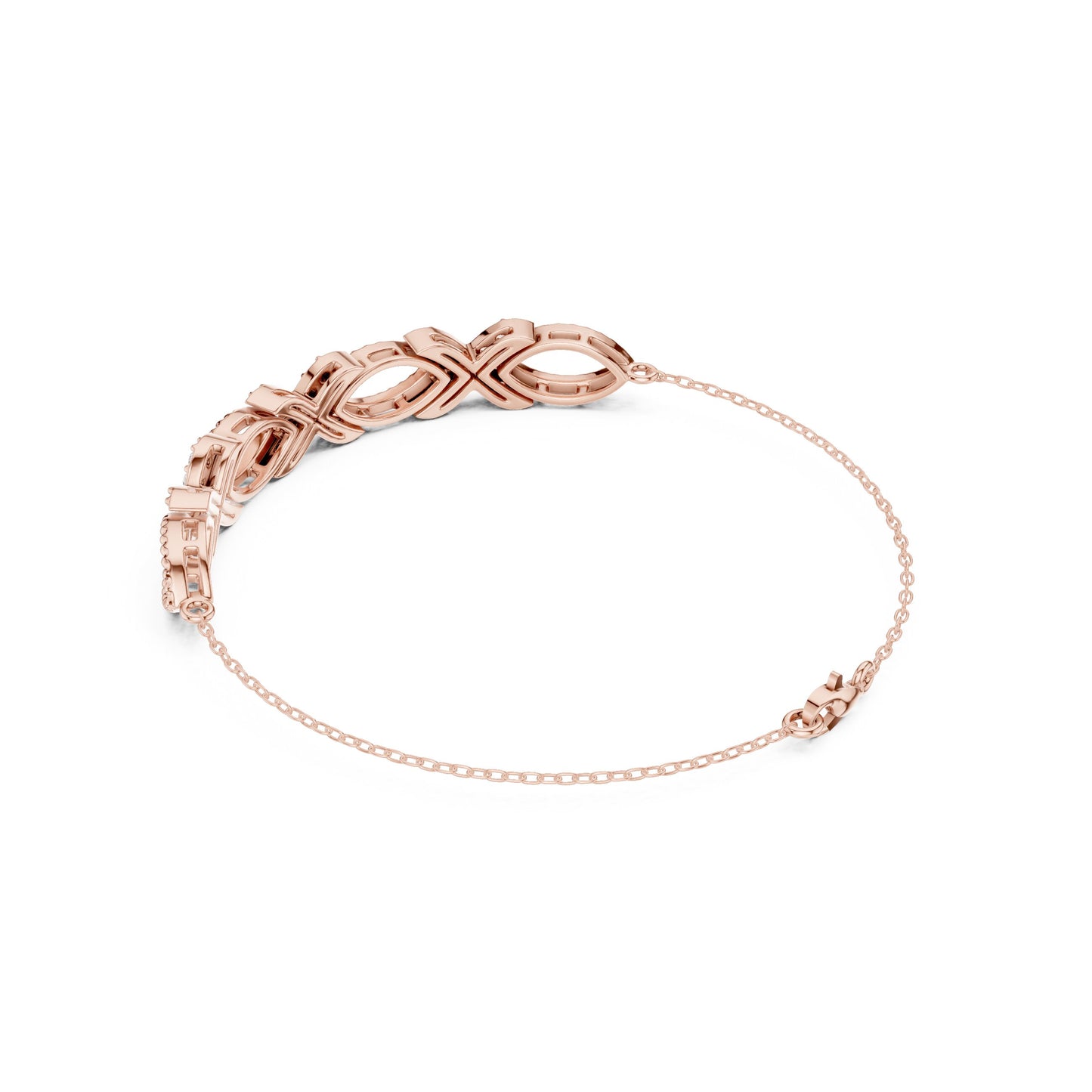 Marquise Link Lab Grown Diamond Bracelet