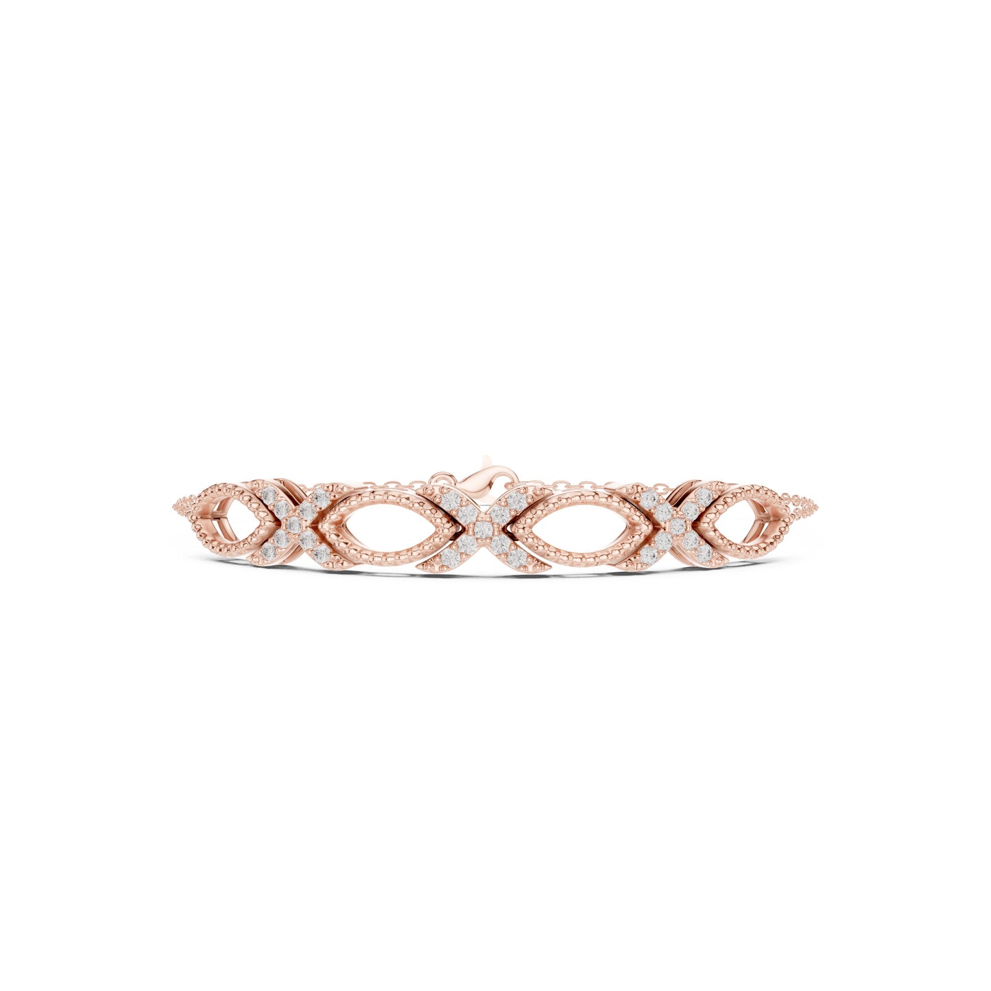 Marquise Link Lab Grown Diamond Bracelet