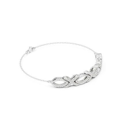 Marquise Link Lab Grown Diamond Bracelet