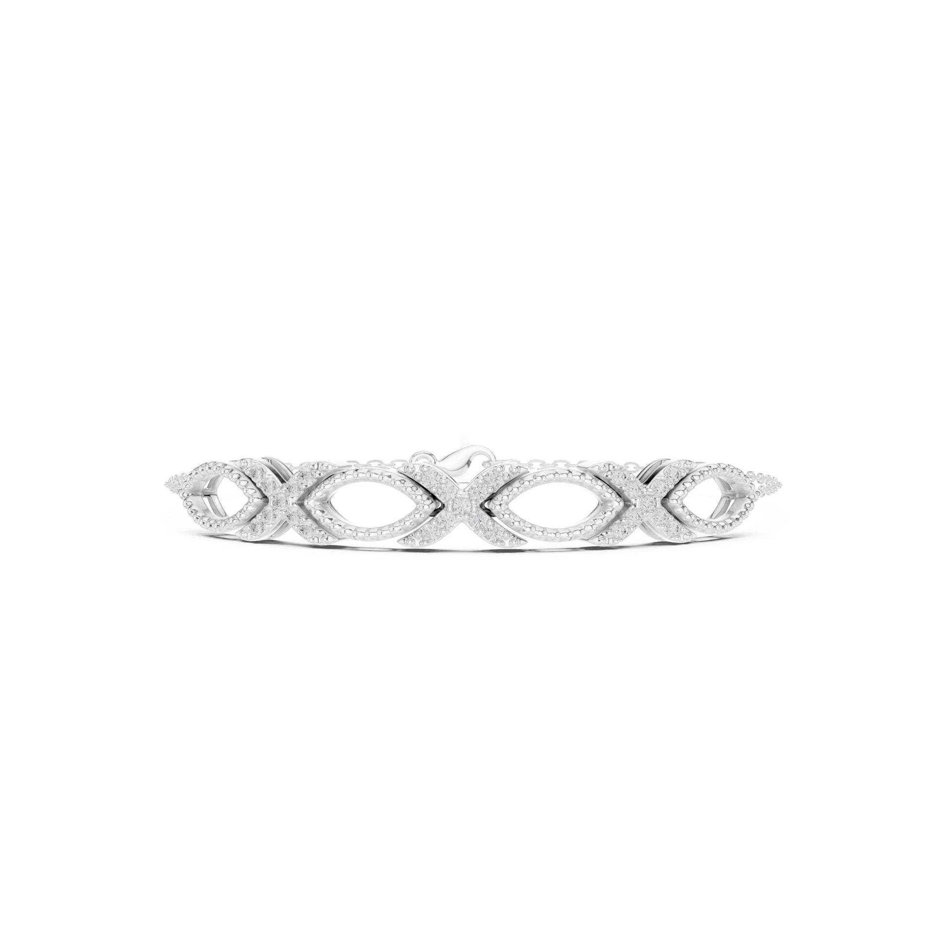 Marquise Link Lab Grown Diamond Bracelet