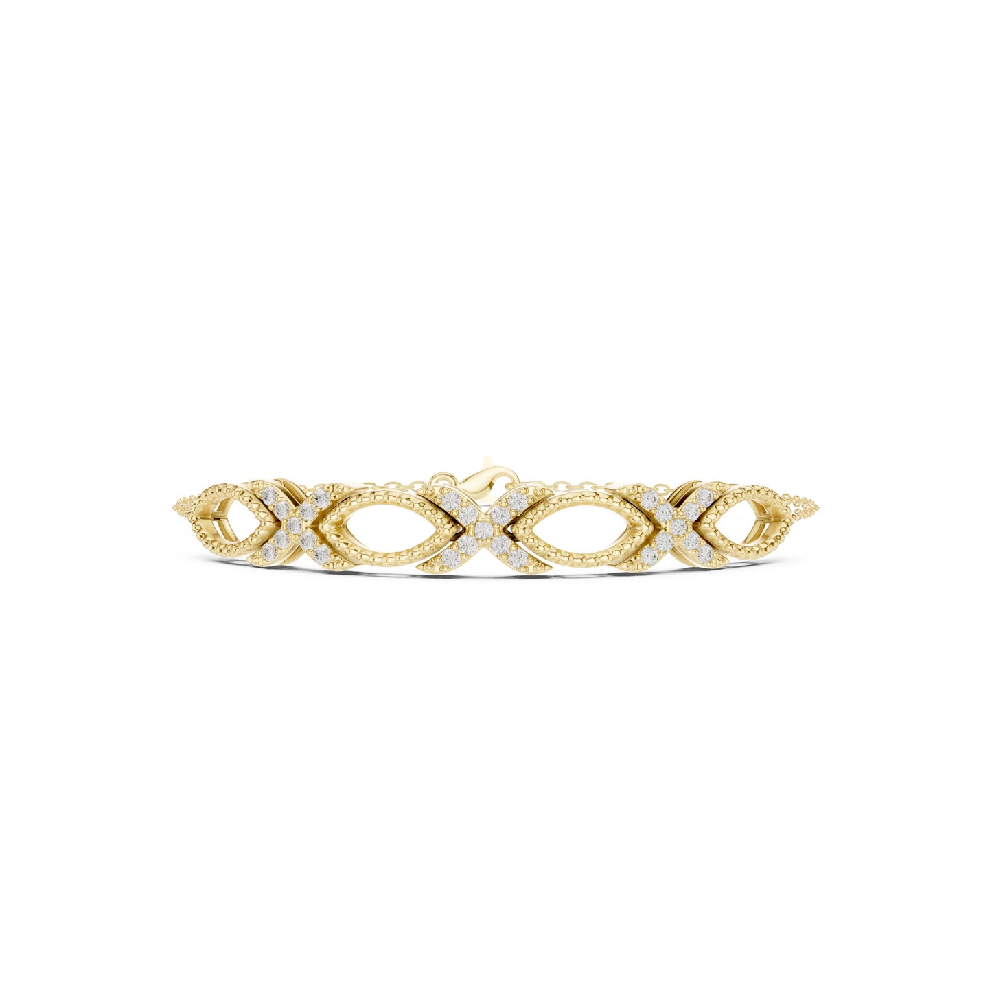Marquise Link Lab Grown Diamond Bracelet
