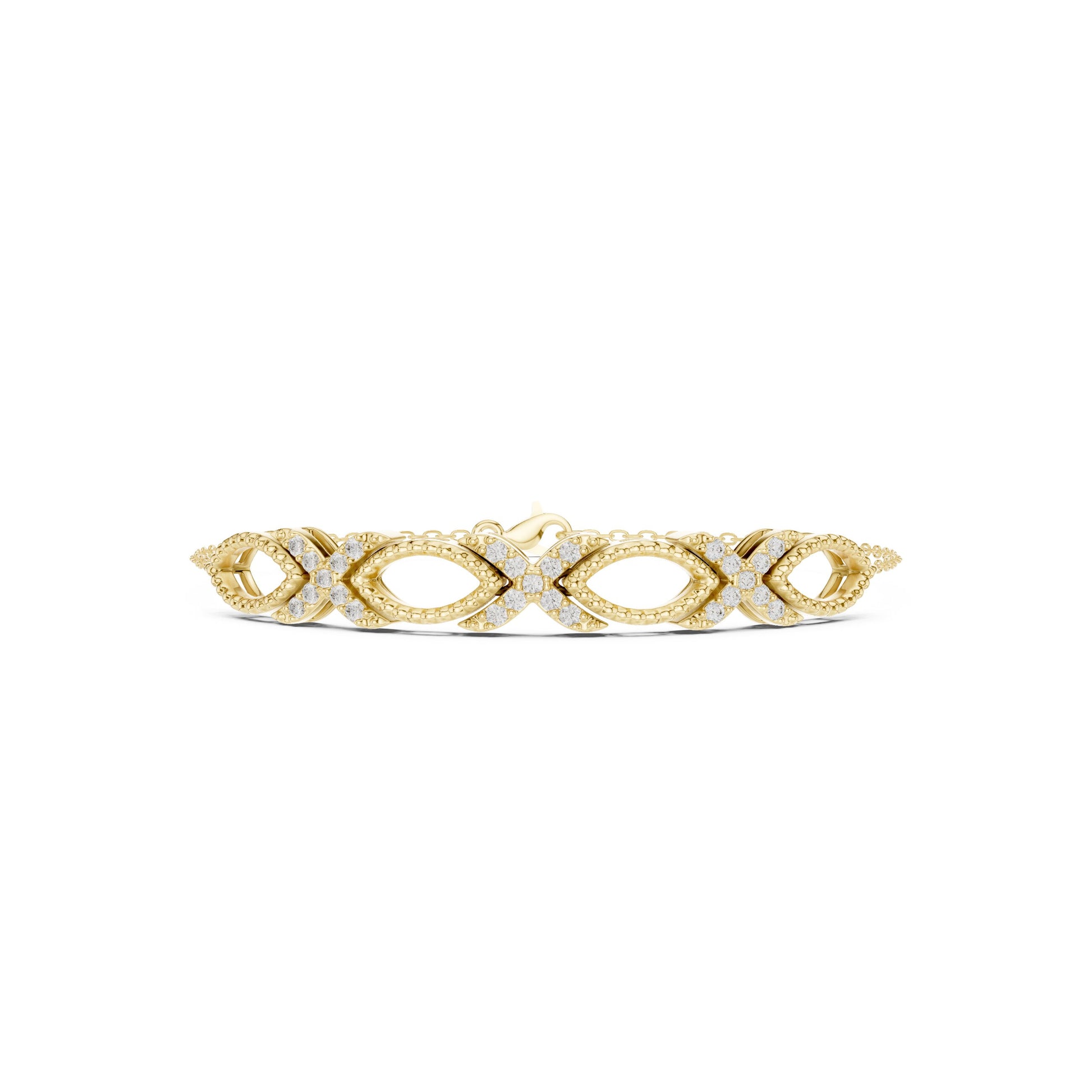 Marquise Link Lab Grown Diamond Bracelet