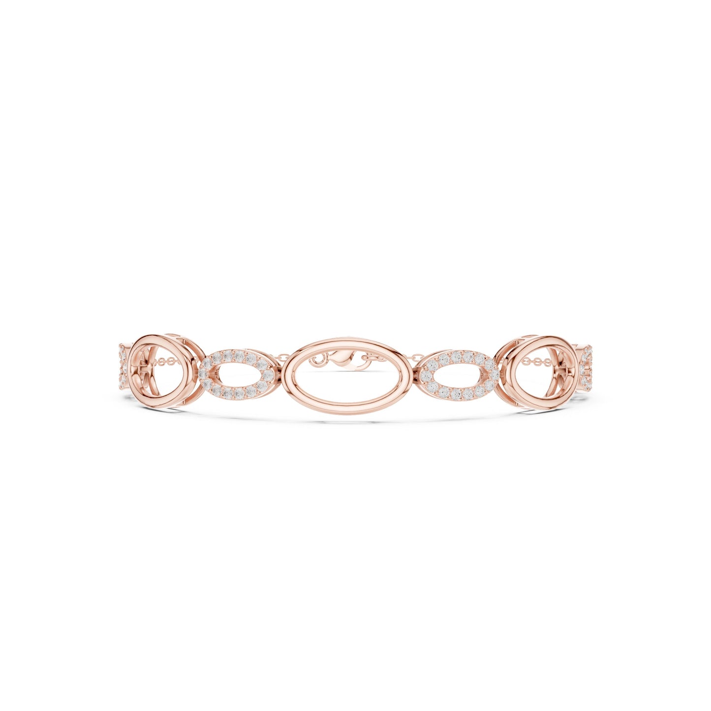 Round Link Lab Grown Diamond Bracelet
