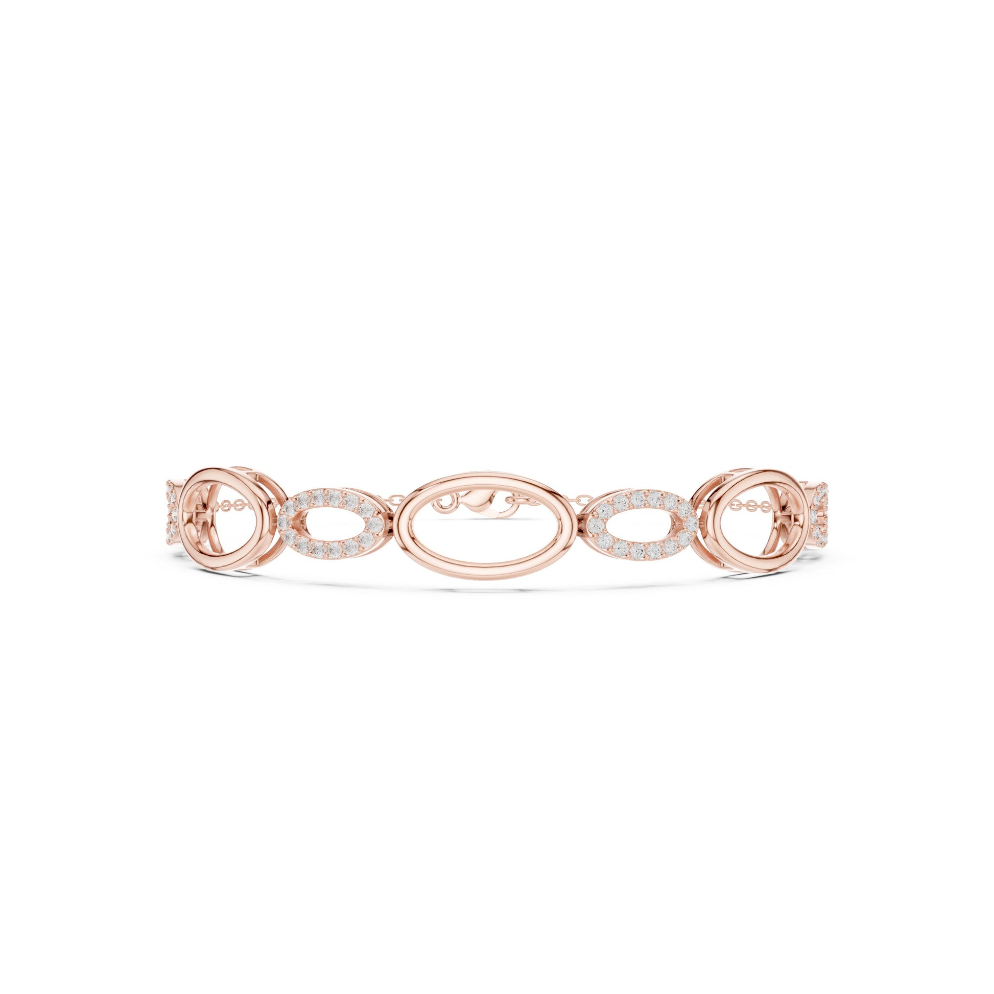 Round Link Lab Grown Diamond Bracelet