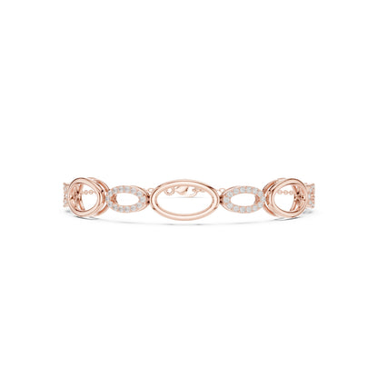 Round Link Lab Grown Diamond Bracelet