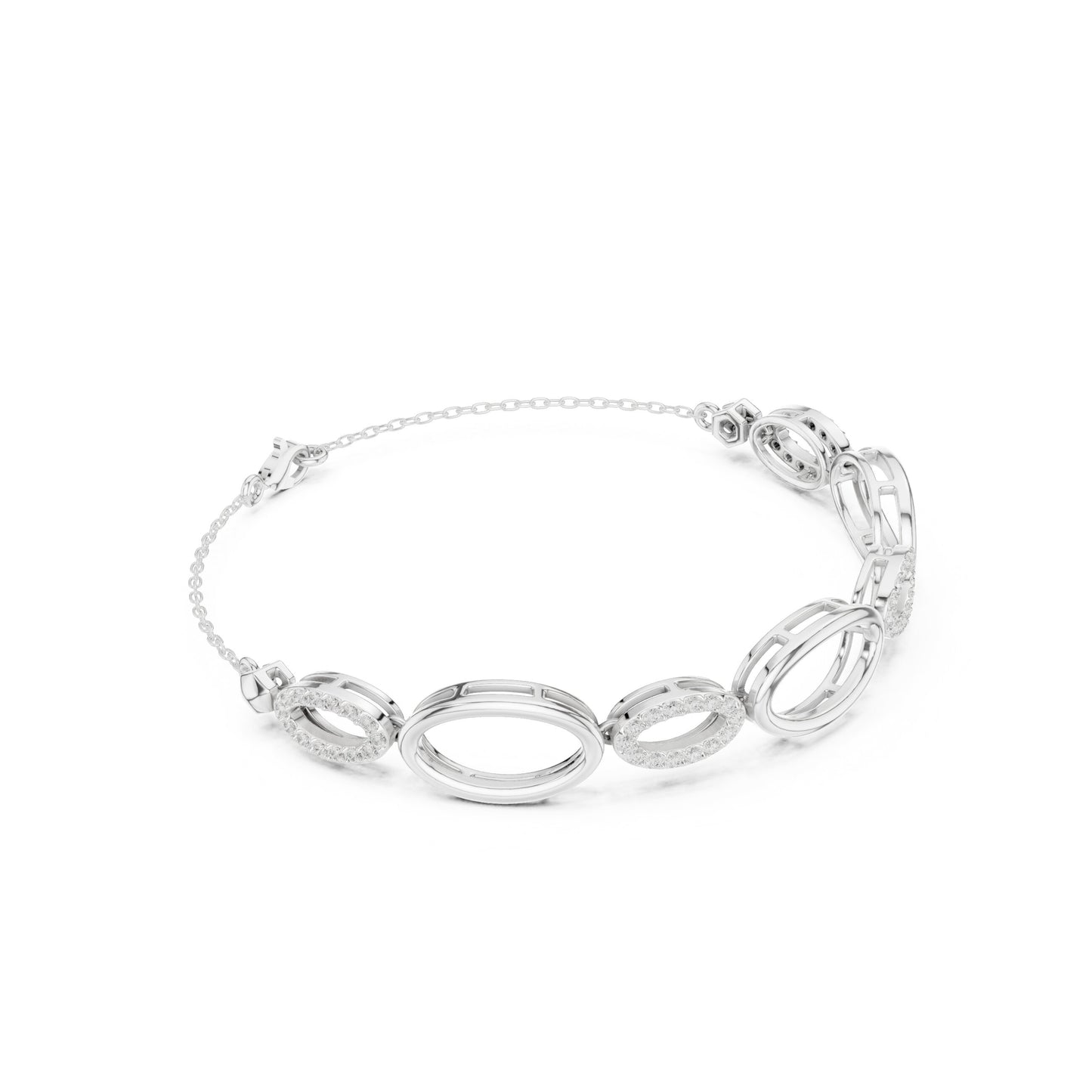 Round Link Lab Grown Diamond Bracelet