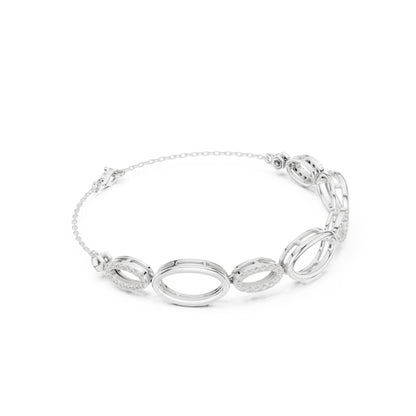 Round Link Lab Grown Diamond Bracelet